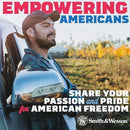 Smith & Wesson® “Empowering Americans” Long Sleeve Tee with Logo in Nickel Heather