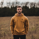 Smith & Wesson® Sleeve Logo Long Sleeve Pullover Hoodie in Saddle Brown