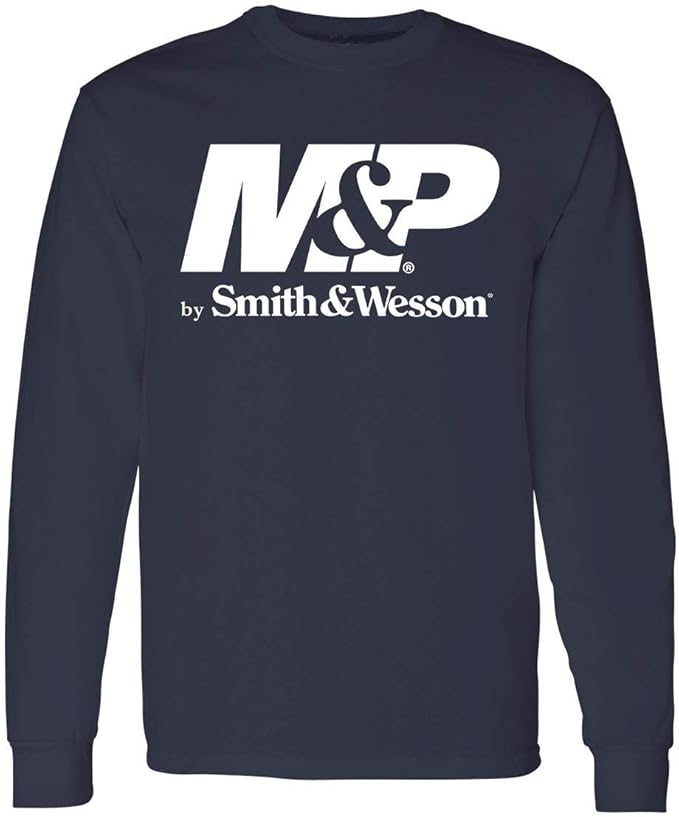 M&P® by Smith & Wesson® Long Sleeve Logo Tee Shirt in Navy