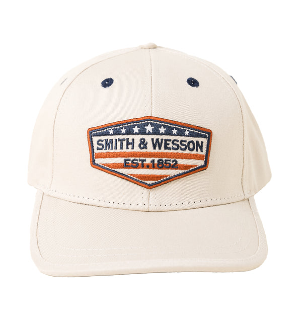 Smith & Wesson® Khaki Full Twill Light USA Flag Patch Cap