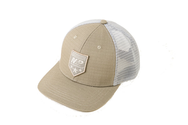 M&P® by Smith & Wesson®  Khaki Ripstop Trucker with Embroidery Patch