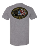 Smith & Wesson® Color Flying Eagle Belt Buckle Premium Tee – Nickel Heather