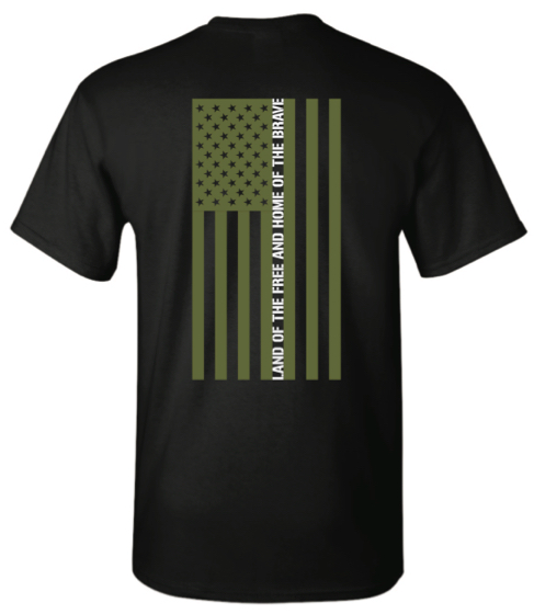 NRA® Veteran Land of the Free, Home of the Brave Premium Tee in Black