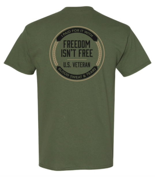 NRA® Freedom Isn't Free Premium Tee in Military Green