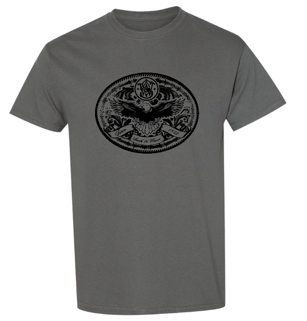 Smith & Wesson® Eagle Belt Buckle Premium Tee – Granite Grey