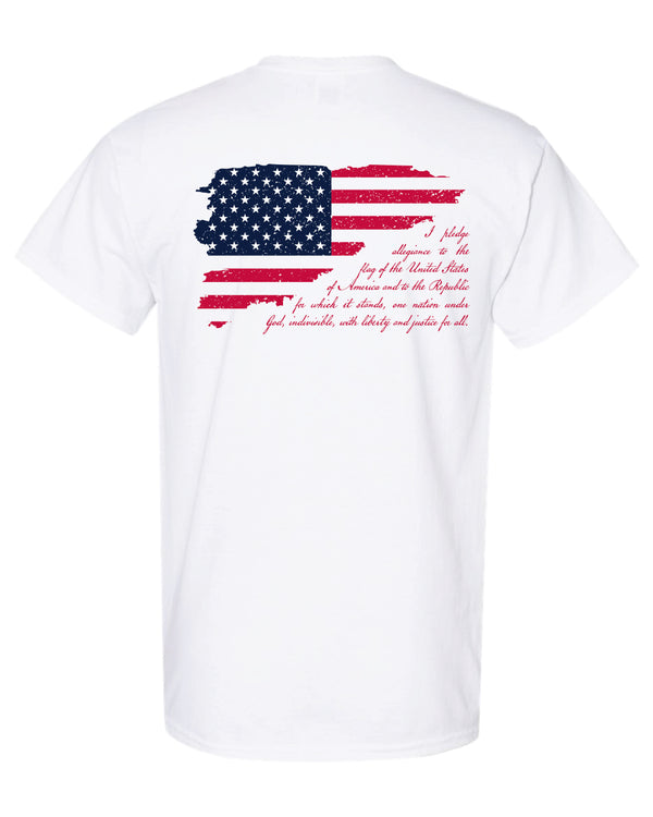 Kick Brass - Pledge of Allegiance Premium Tee in White