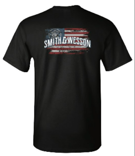 Smith & Wesson® Distressed Flag Premium Tee in Black
