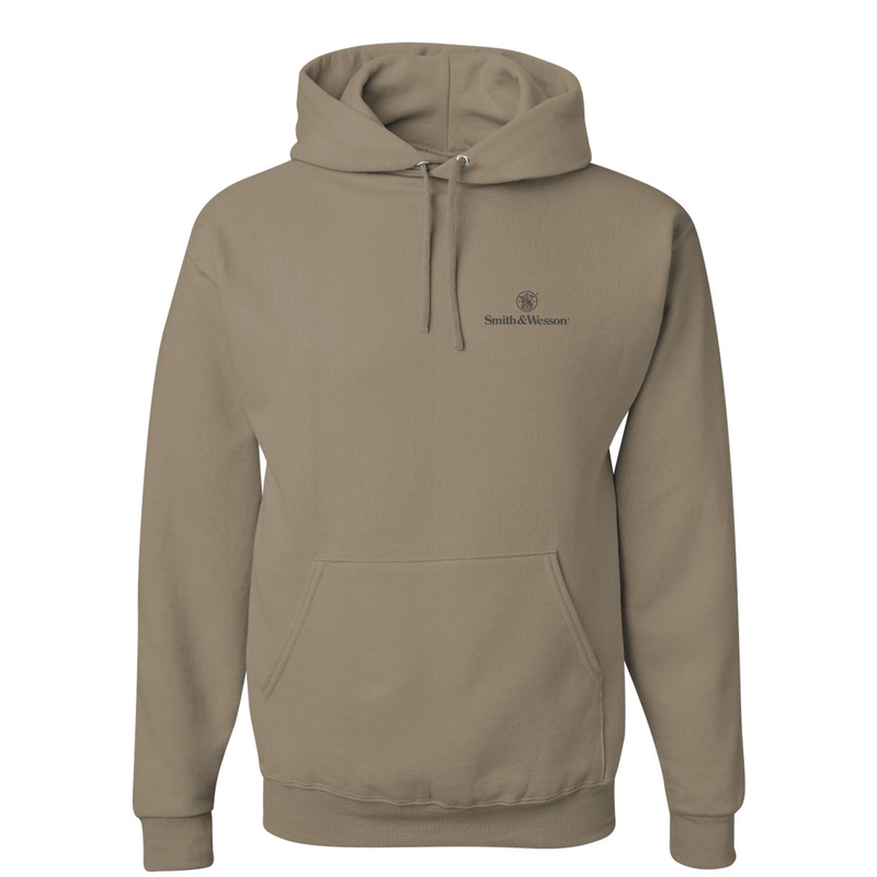 Smith & Wesson® Distressed Flag Pullover Hoodie – Tan