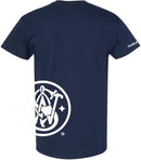 Smith & Wesson® Crewneck Wrap-Around Logo Short Sleeve Tee in Navy