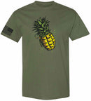 Kick Brass - Pineapple Grenade Premium Tee in Military Green
