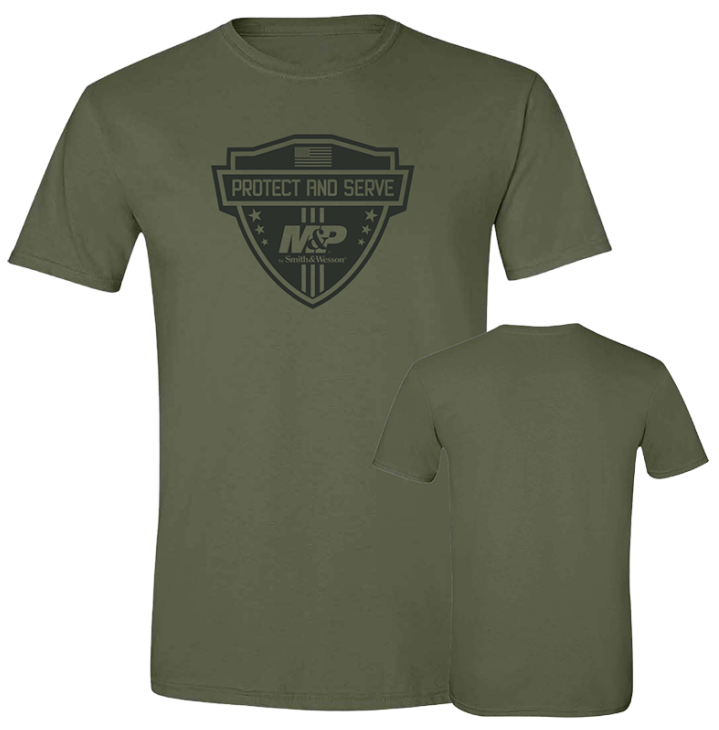 M&P® by Smith & Wesson® Protect and Serve Tee in Military Green