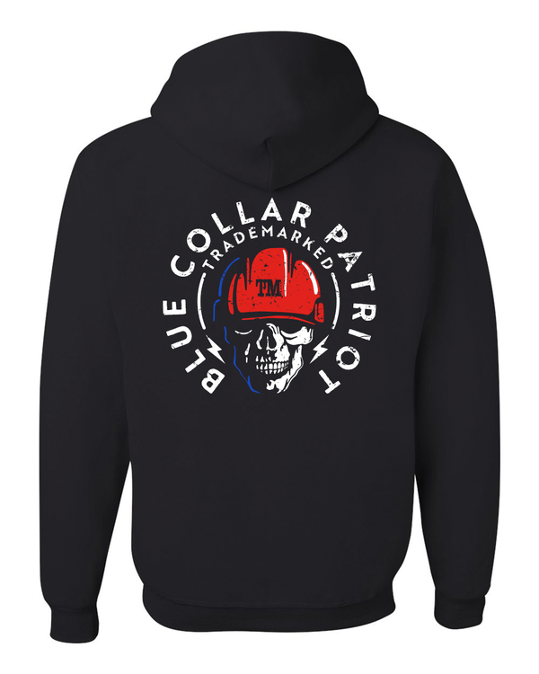 Blue Collar Patriot™ "TradeMarked®" Pullover Hoodie in Black