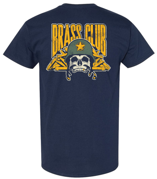 Kick Brass - Brass Club Skull Premium Tee in Navy