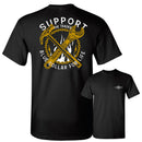 Trademarked® Support The Trades, Blue Collar for Life Premium Tee in Black