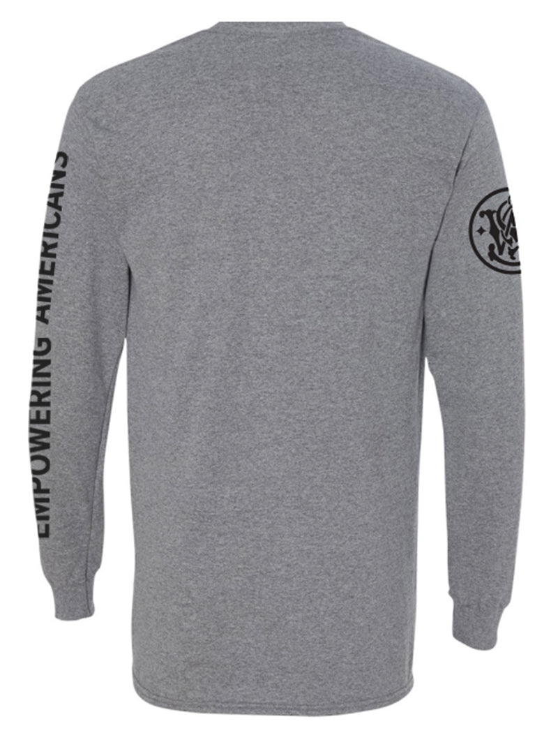 Smith & Wesson® Empowering Americans Long Sleeve Tee in Nickel Heather