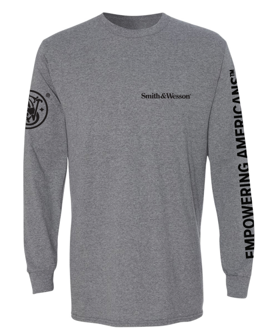 Smith & Wesson® Empowering Americans Long Sleeve Tee in Nickel Heather