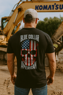 Trademarked® – Blue Collar American Skull Tee in Black