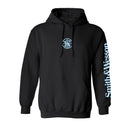 Smith & Wesson® Meatball & Arm Sleeve Logo in Electric Blue Color Pullover Hoodie in Black