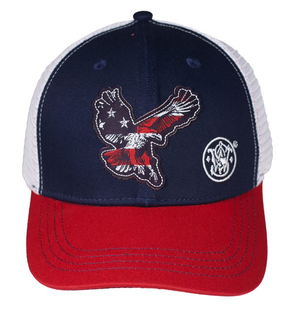 Smith & Wesson® Red, White & Blue Eagle Trucker Hat - American Flag Design