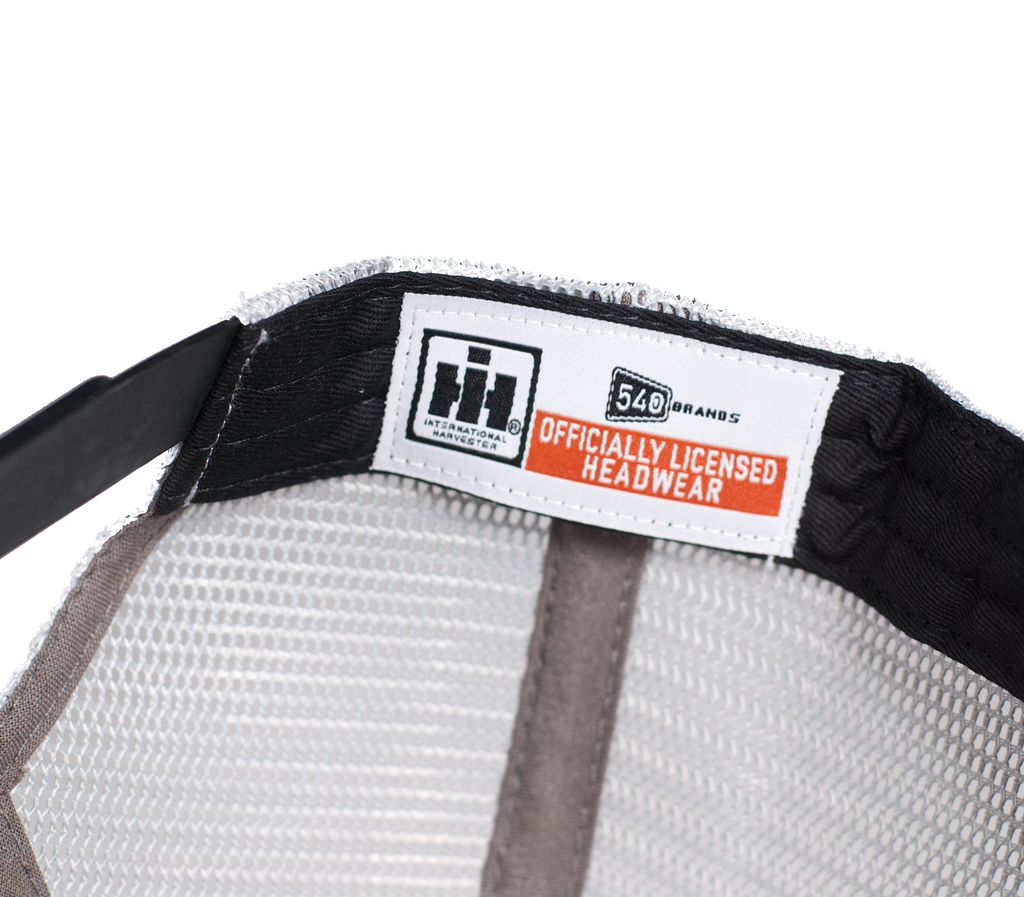 Cappello Da Camionista Yupoong 6006 Con Patch IH International Harvester – Carbone/bianco, Unisex - Foto 2