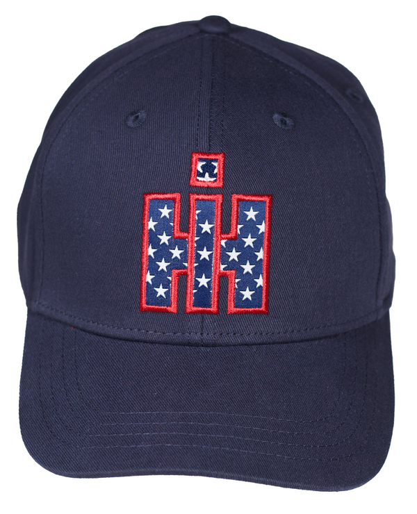 IH® American Flag Stars Filled Logo Trucker Baseball Cap