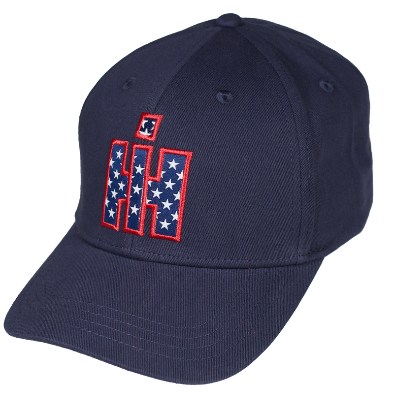 IH® American Flag Stars Filled Logo Trucker Baseball Cap