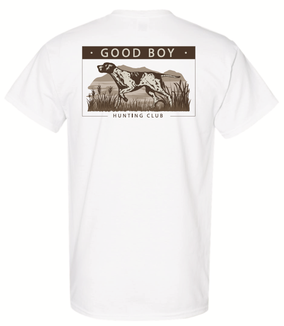 Hook & Trigger - Good Boy Hunting Club Premium Tee in White