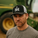 IH® INTERNATIONAL HARVESTER® Black & Grey Mesh Back Trucker Cap