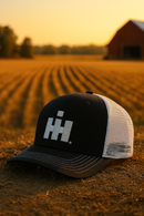 IH® INTERNATIONAL HARVESTER® Black & Grey Mesh Back Trucker Cap