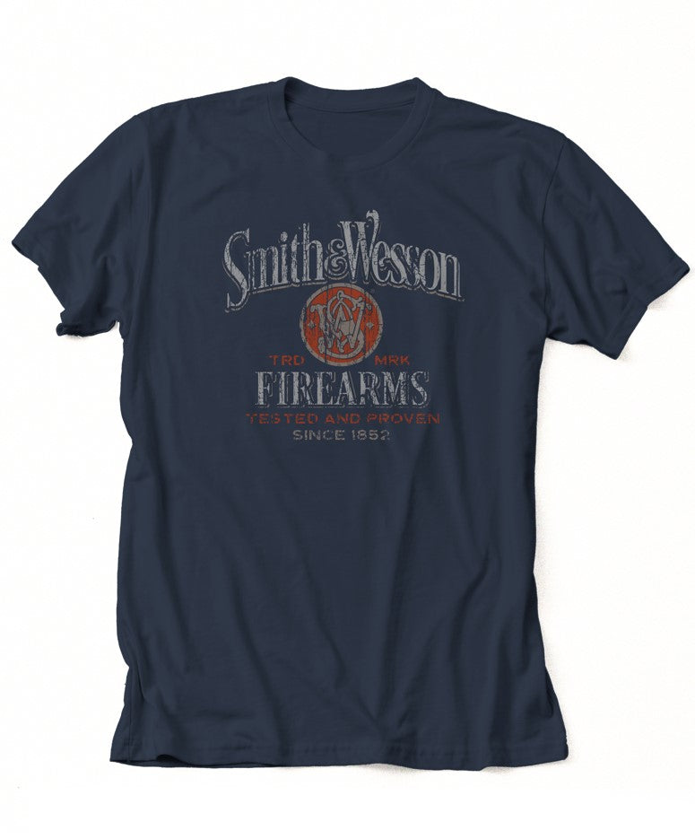 Smith & Wesson® Tested and Proven Premium Quality Short Sleeve Tee in Navy