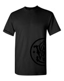 Smith & Wesson® Rib Logo Monochromatic Print Tee in Black