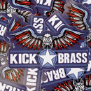 Kick Brass® Red, White, and Blue Logo Sticker