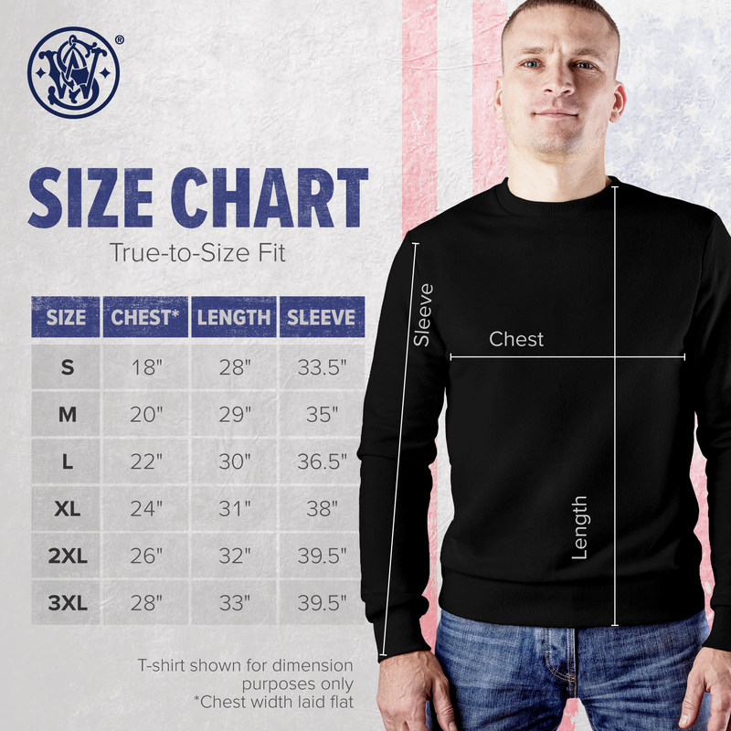 Smith & Wesson® Long Sleeve Tee with Arm Logo in Navy