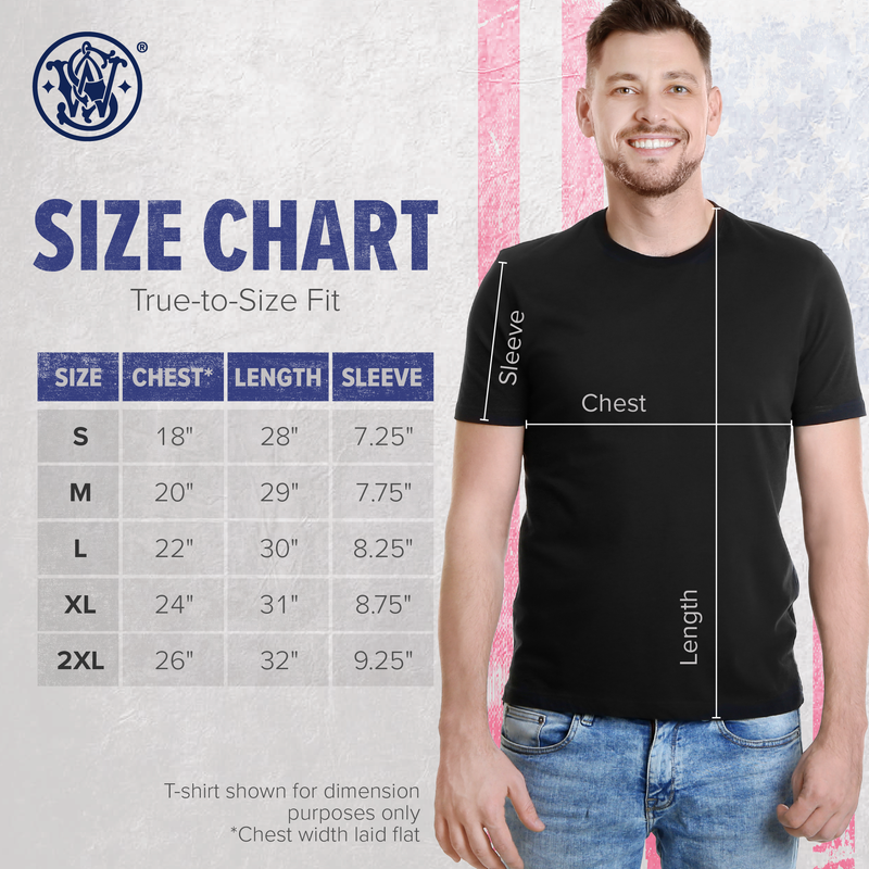 Smith & Wesson® Distressed Flag Premium Tee in Black