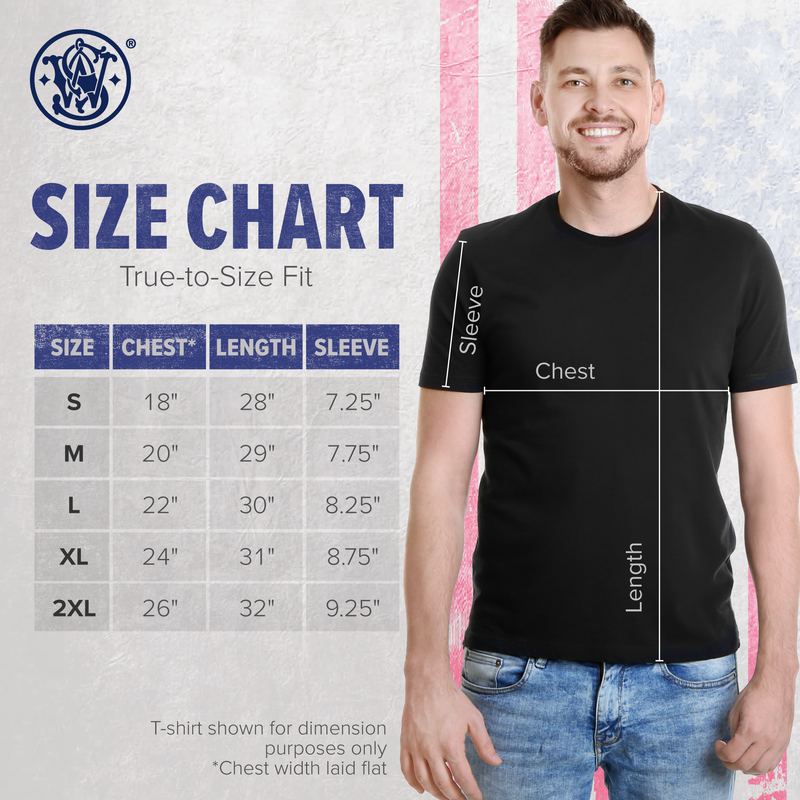 Smith & Wesson® Tested and Proven Premium Quality Short Sleeve Tee in Navy