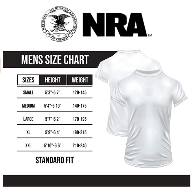 NRA® Men's Distressed Logo Short Sleeve Tee Shirt in Granite Grey