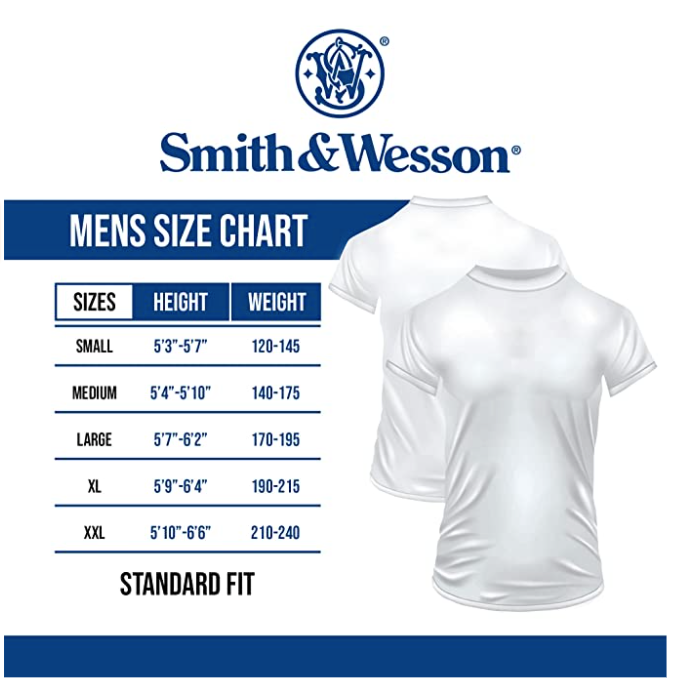 Smith & Wesson® American Flag Filled Circle Logo Short Sleeve Tee In Athletic Heather