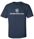 Smith & Wesson® Stacked Logo Men's Short Sleeve Tee - Navy