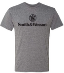 Smith & Wesson® Stacked Logo Men's Short Sleeve Tee - Nickel Heather
