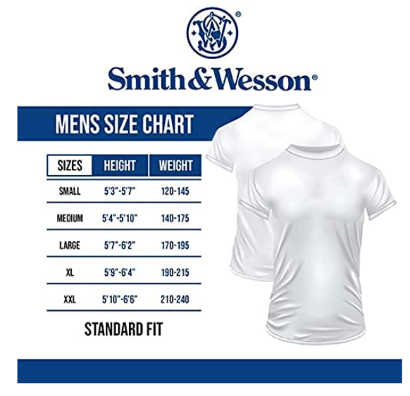 Smith & Wesson® Stacked Logo Men's Short Sleeve Tee - Black