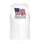 DILF “Damn I Love Freedom” Performance Sleeveless – White