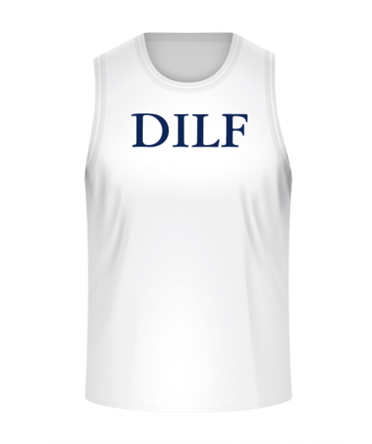 DILF “Damn I Love Freedom” Performance Sleeveless – White