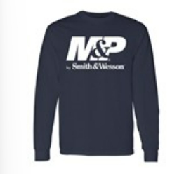 M&P® by Smith & Wesson® Long Sleeve Logo Tee Shirt in Navy