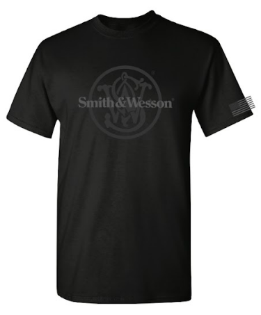 Smith & Wesson® S&W Logo Overlay Premium Tee in Black