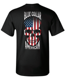 Trademarked® – Blue Collar American Skull Tee in Black