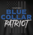Trademarked® – Blue Collar Patriot Flag Short Sleeve Premium Tee in Black