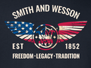 Smith & Wesson® – Stars & Stripes Wings Premium Tee in Navy