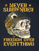 Kick Brass® – Never Surrender, Freedom Over Everything Premium Tee in Navy