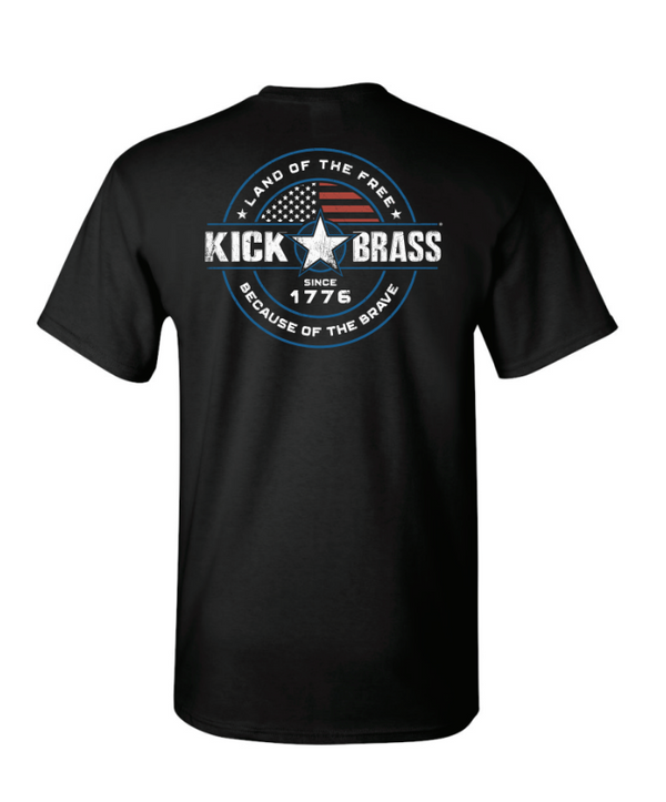 Kick Brass “Because of the Brave” Premium Tee – Black