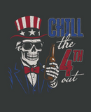 Chill the 4th Out Patriotic Tee – Smoke Heather